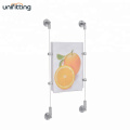 Advertising Shop Window Display Wire Sign Hanger Hanging Display System A-CF4-SS